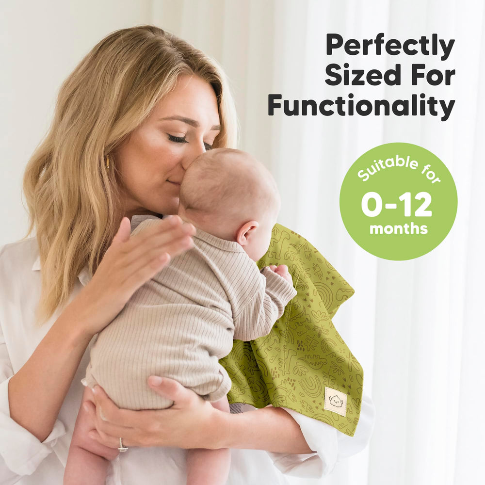 KeaBabies travel-friendly burp cloths fold compactly for diaper bags.