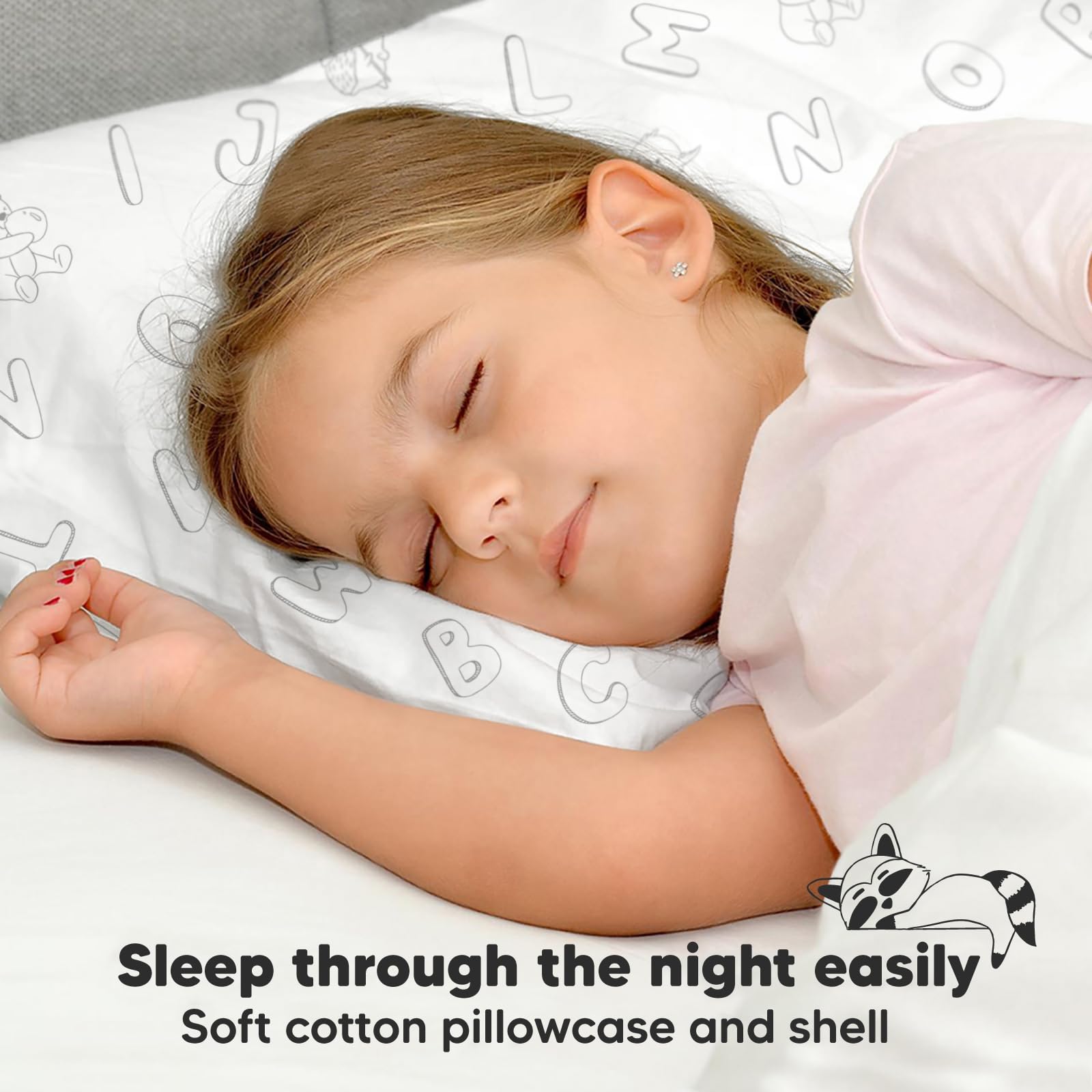 Travel-friendly KeaBabies toddler pillow in car or hotel