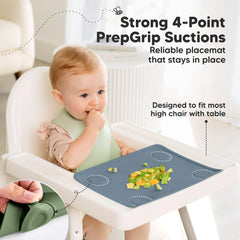 KeaBabies travel-friendly placemats fit in bags for dining on the go.