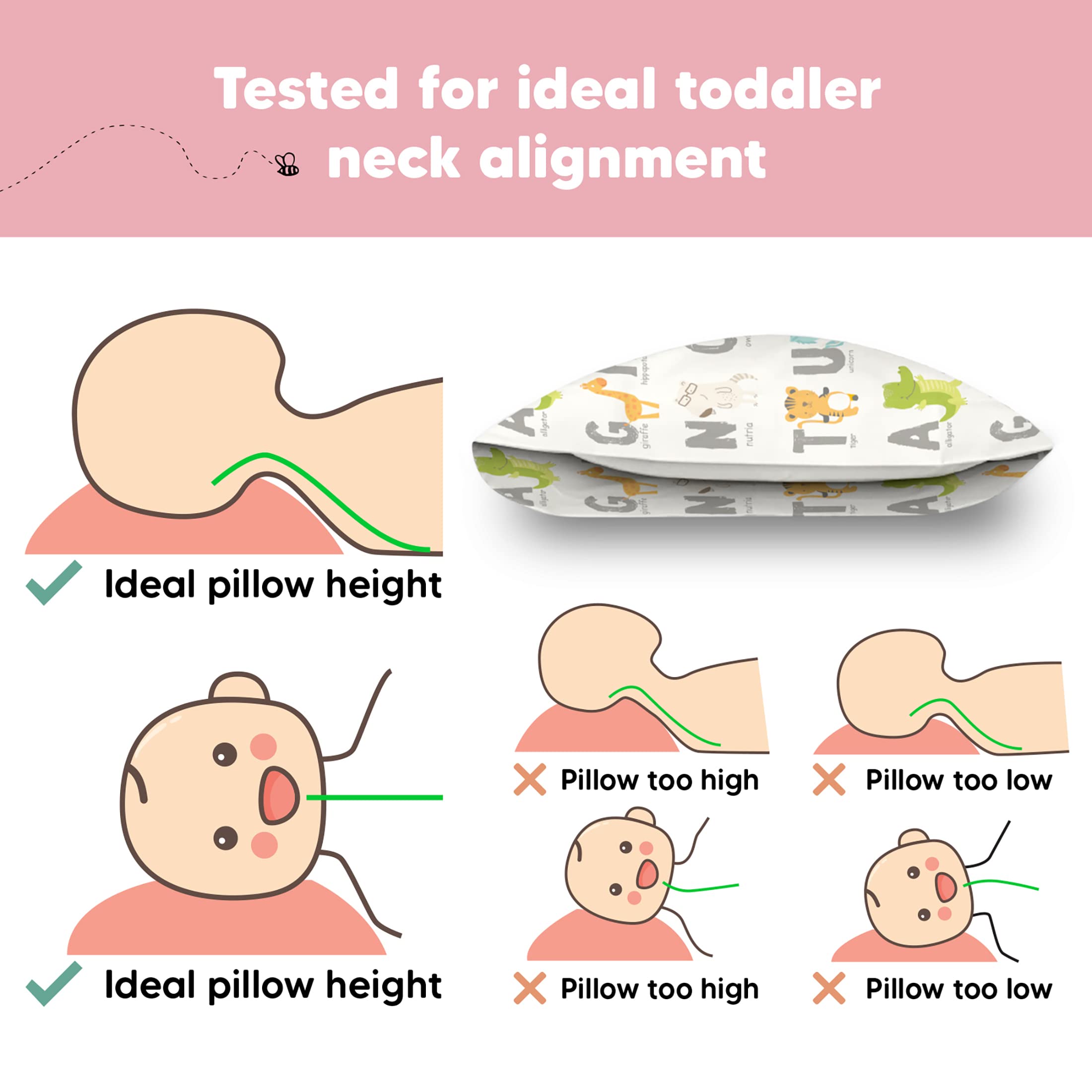 KeaBabies travel-friendly pillow ready for car trips and naps.