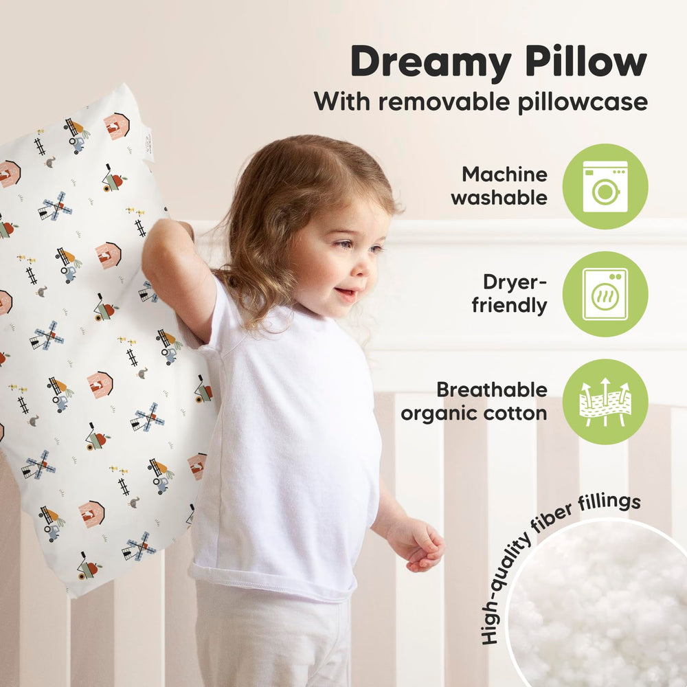 KeaBabies travel pillow 14x20 helps little one feel secure on trips.
