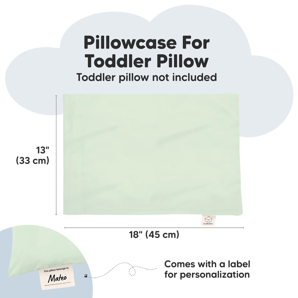 KeaBabies travel pillowcase with personalized tag for quick ID.