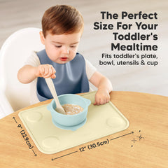 KeaBabies travel-ready placemats fit restaurant trays and on-the-go dining.