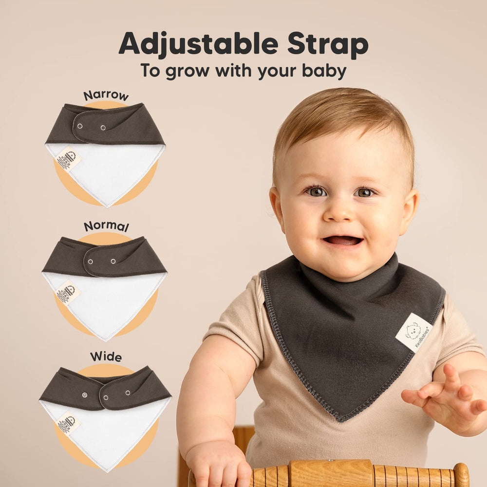 KeaBabies triangle bibs in soft cotton suit newborns and toddlers.