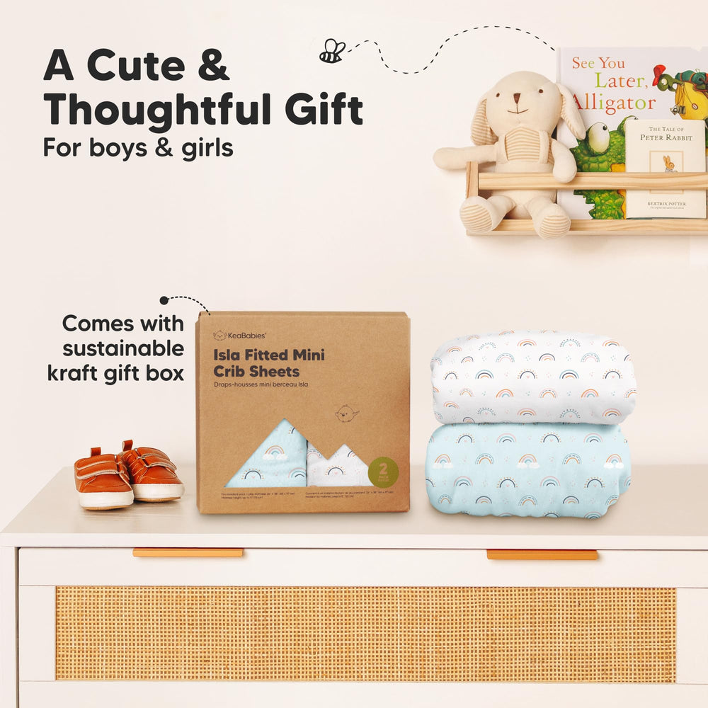 Keababies two-pack mini sheet set ready for use