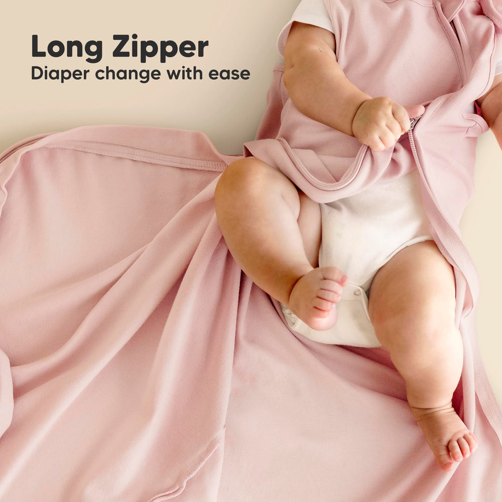 KeaBabies two-way zip enables easy diaper changes