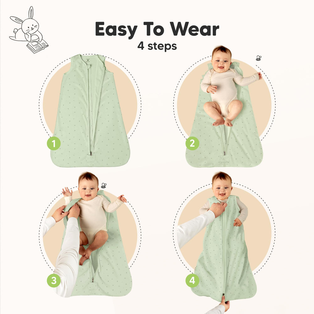 KeaBabies two-way zipper with guard keeps baby safe during diaper changes.