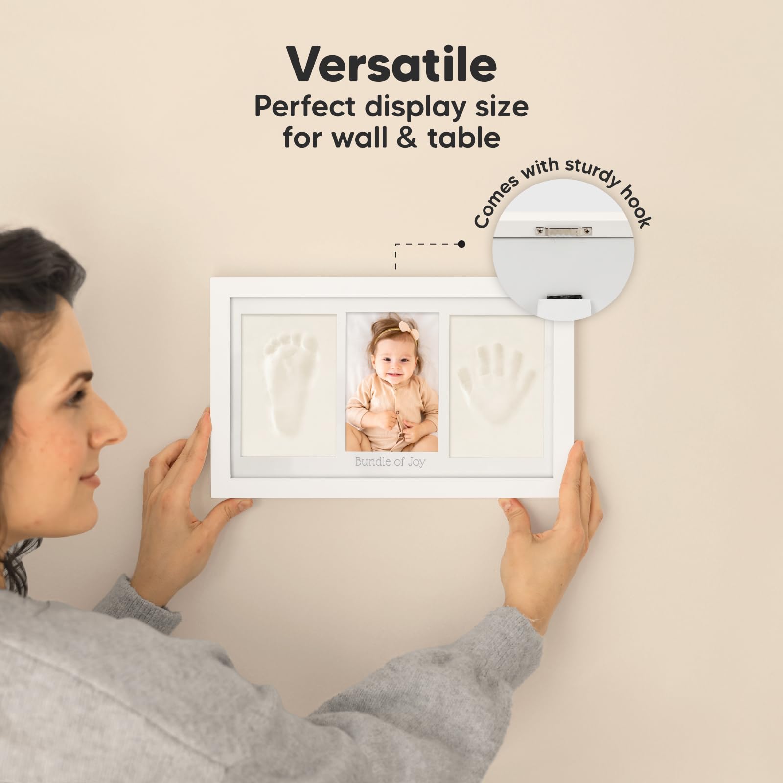 KeaBabies unboxing keepsake kit showing complete setup