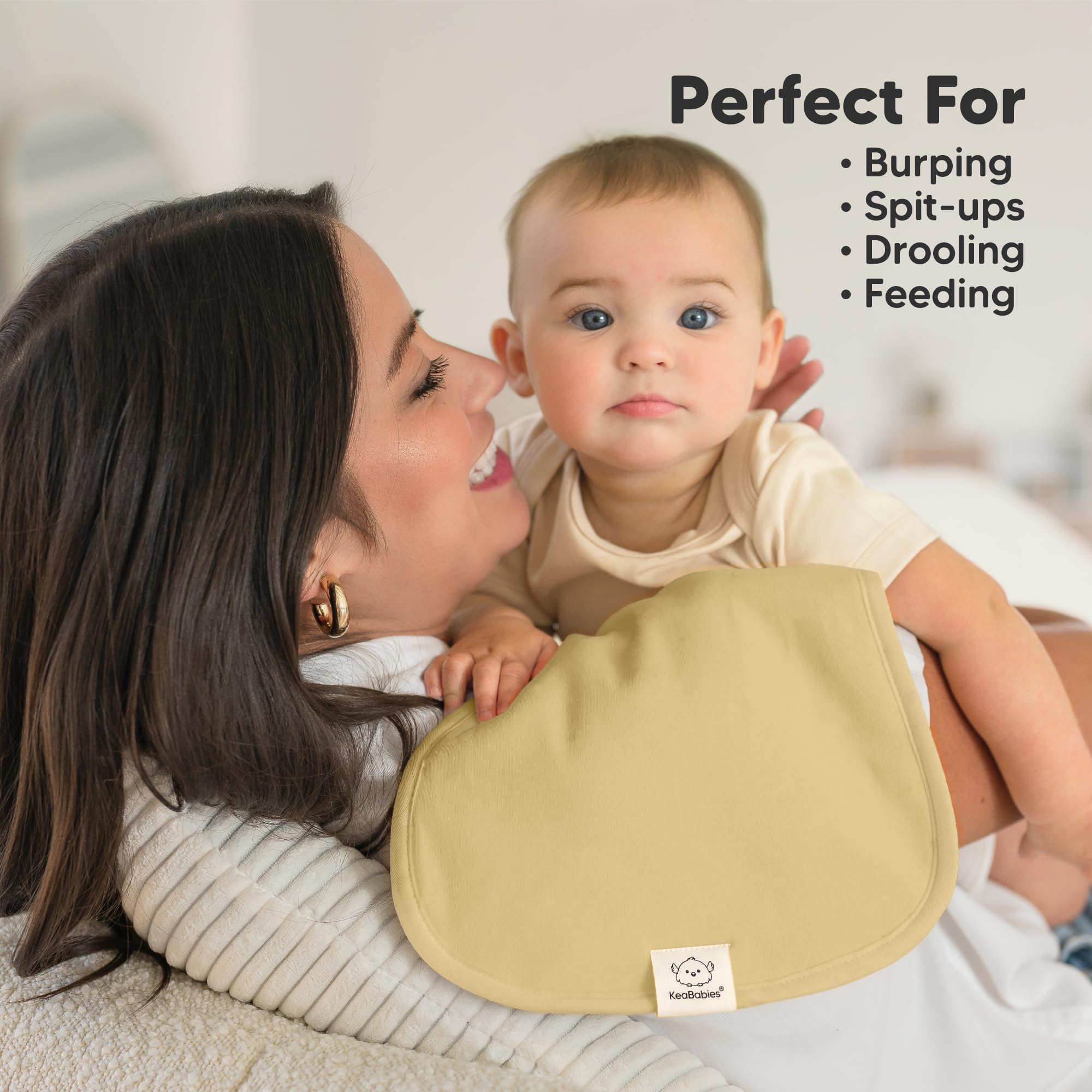 KeaBabies Unisex Sahara burp cloths suitable for any outfit
