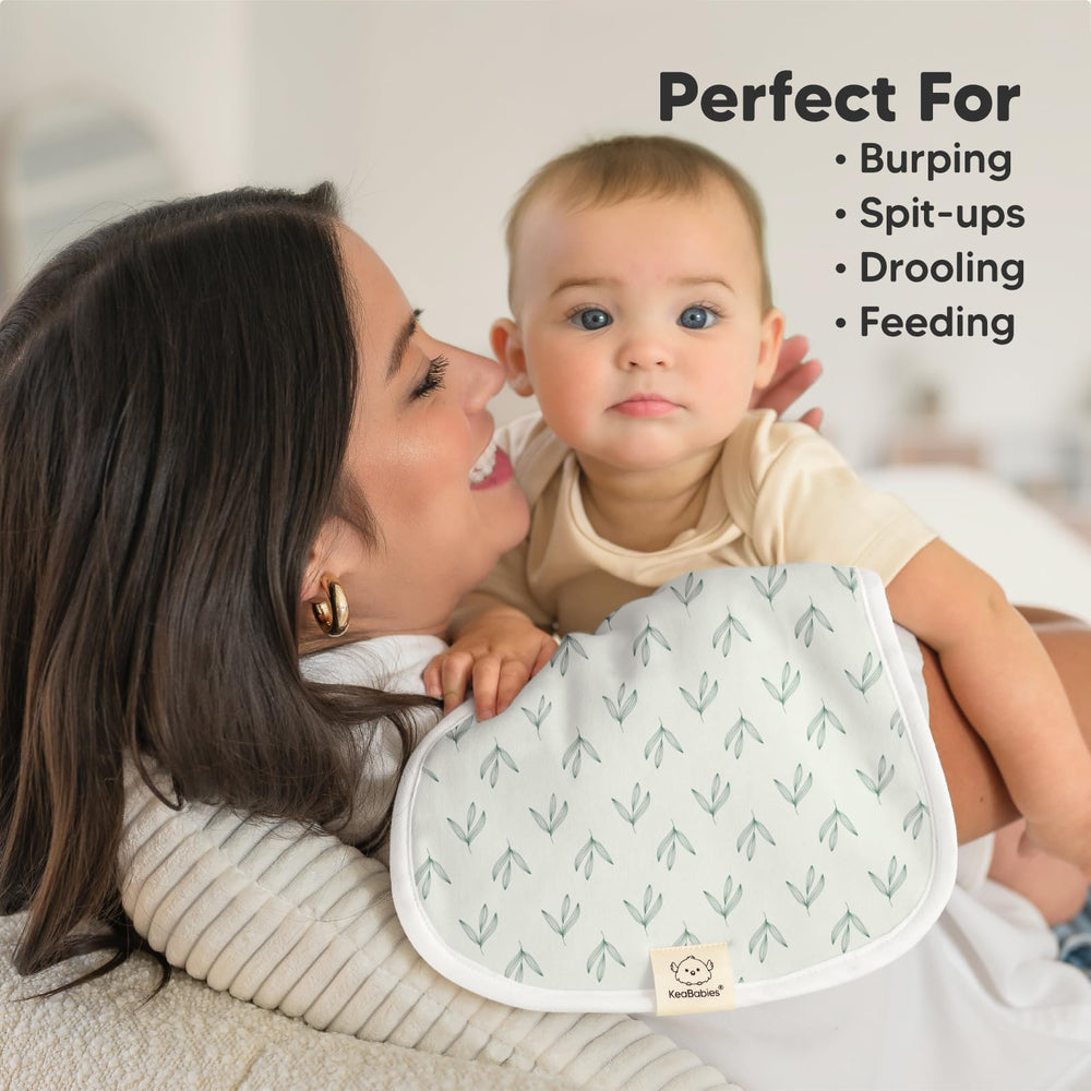 KeaBabies unisex burp cloths pair with any outfit for daily use.