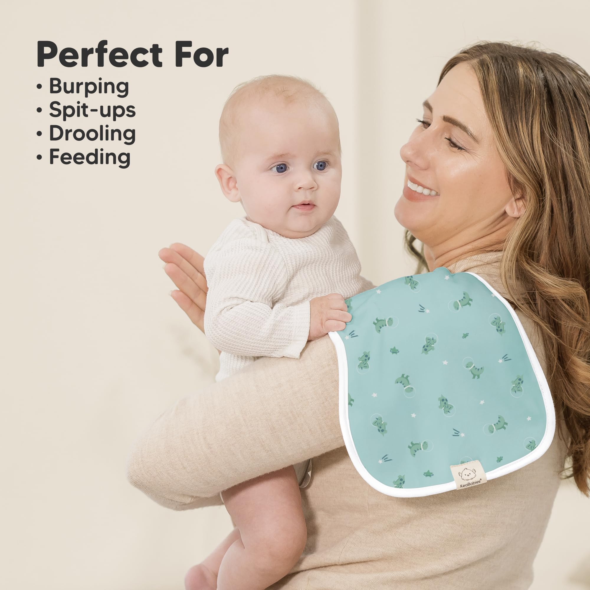KeaBabies unisex burp cloths pair with any outfit