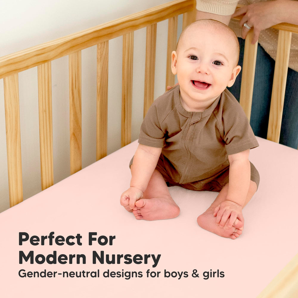 KeaBabies unisex Cameo sheets coordinate with any nursery decor.