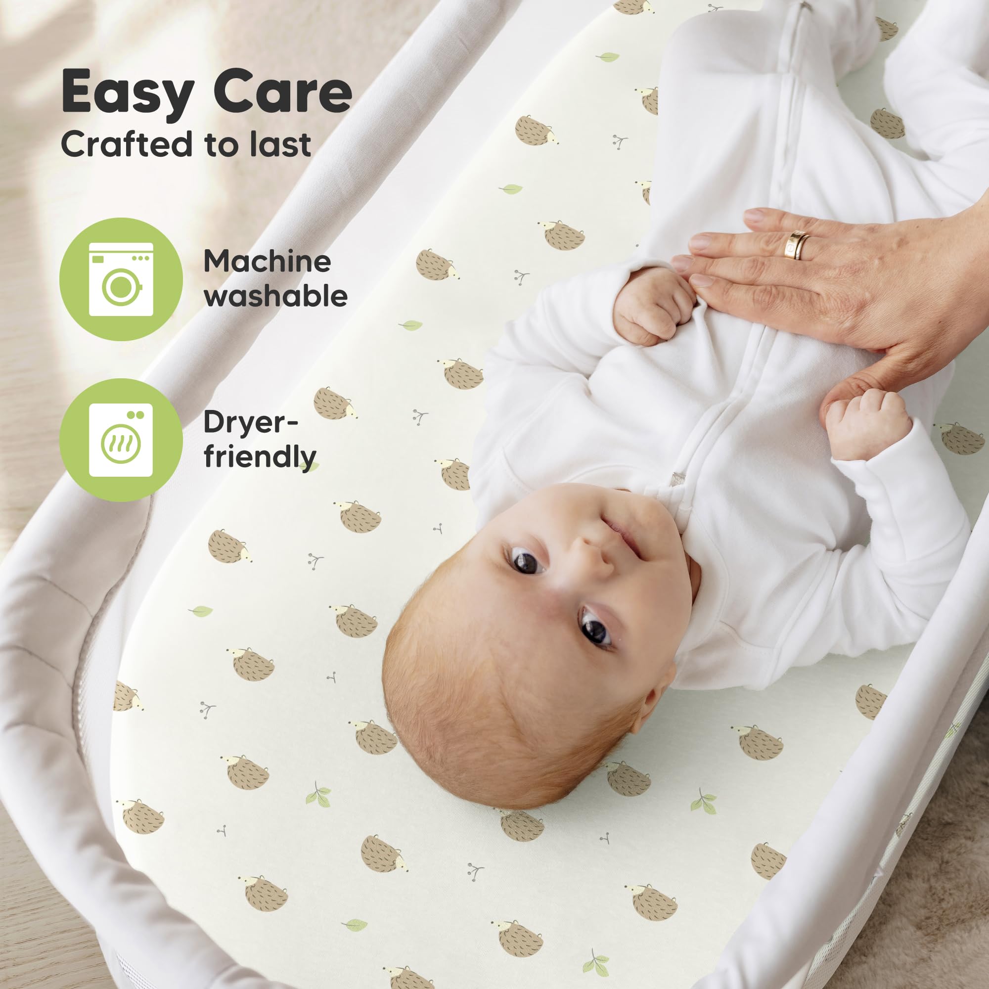 KeaBabies universal-fit sheets simplify nursery setup and changes.