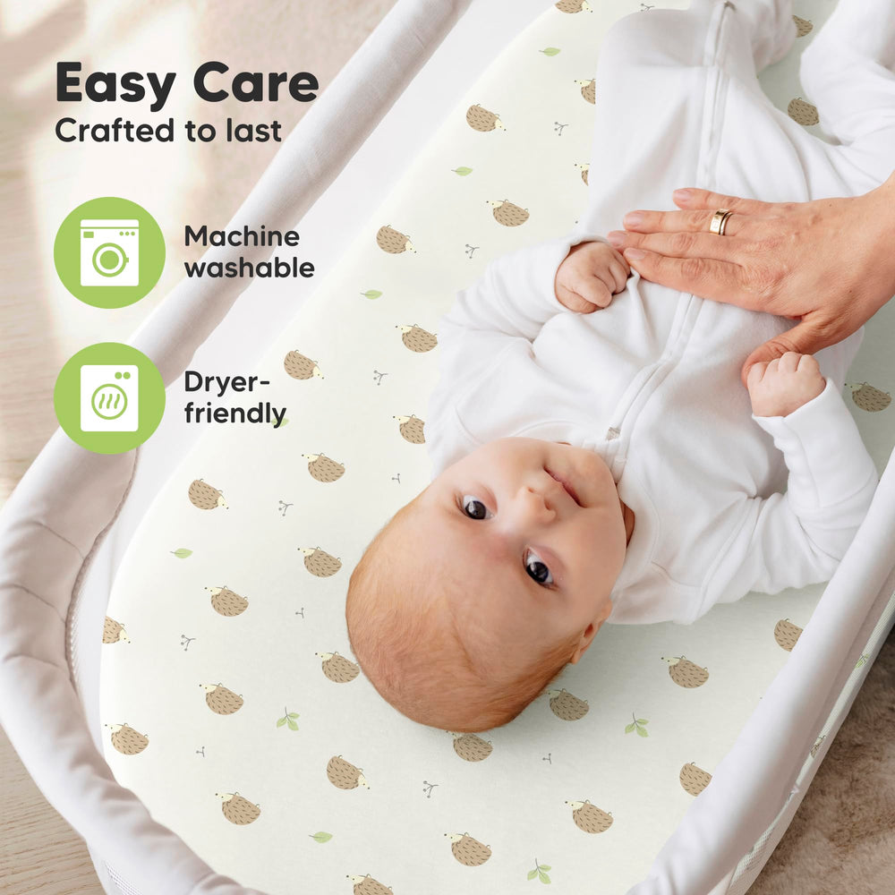 KeaBabies universal-fit sheets simplify nursery setup and changes.
