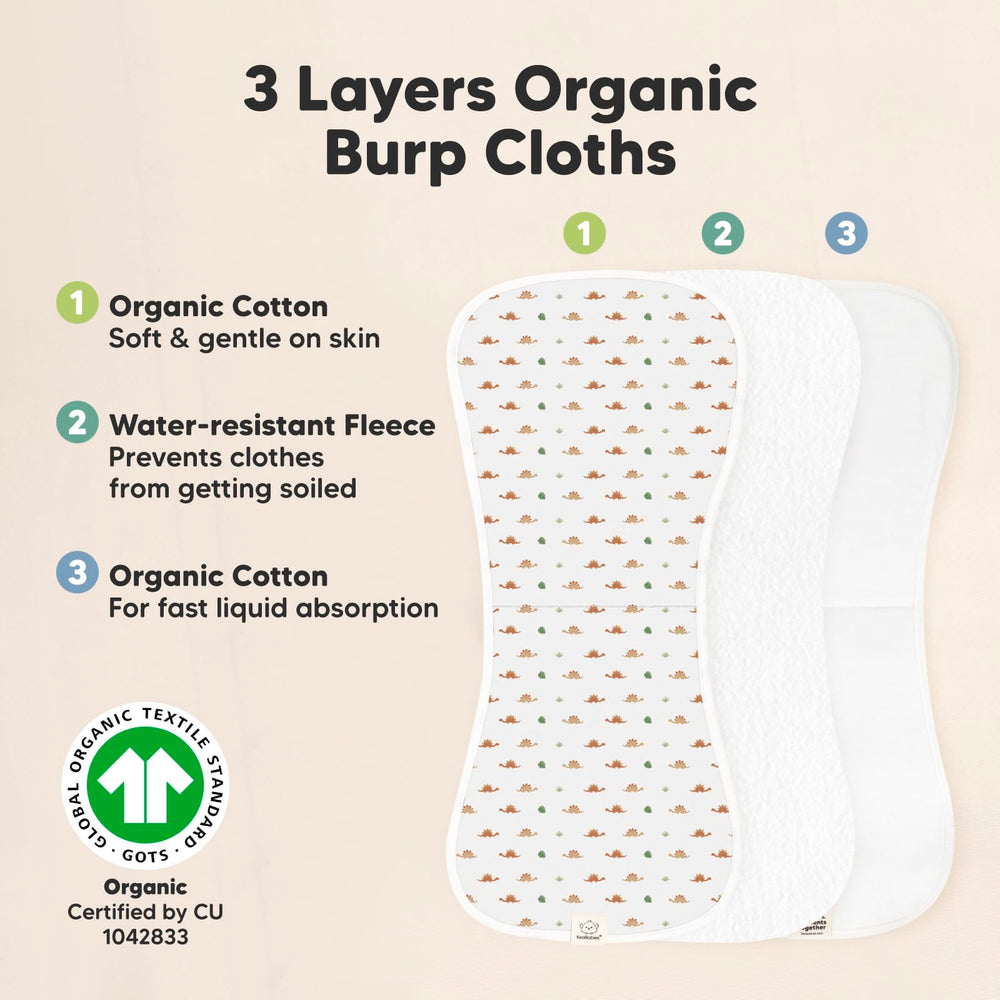 KeaBabies 21x10 inch cloth provides full shoulder protection.