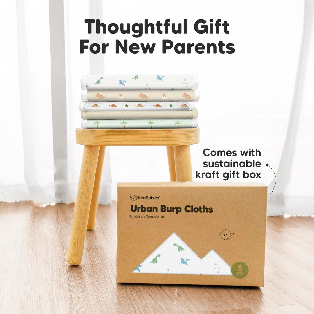 KeaBabies burp cloths are easy to wash and reuse.