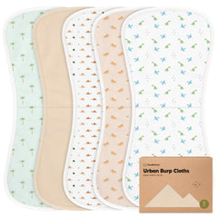 KeaBabies Urban Burp Cloths soft plush organic cotton for newborn comfort.
