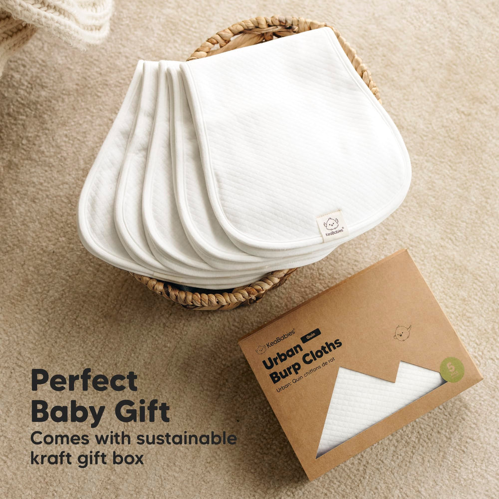 Keababies Urban Quin burp cloths gender-neutral design suits any baby