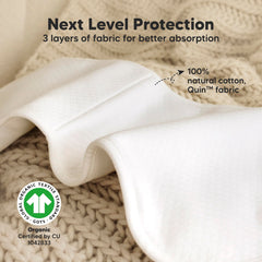 Keababies Urban Quin burp cloth back is soft organic cotton for gentle comfort
