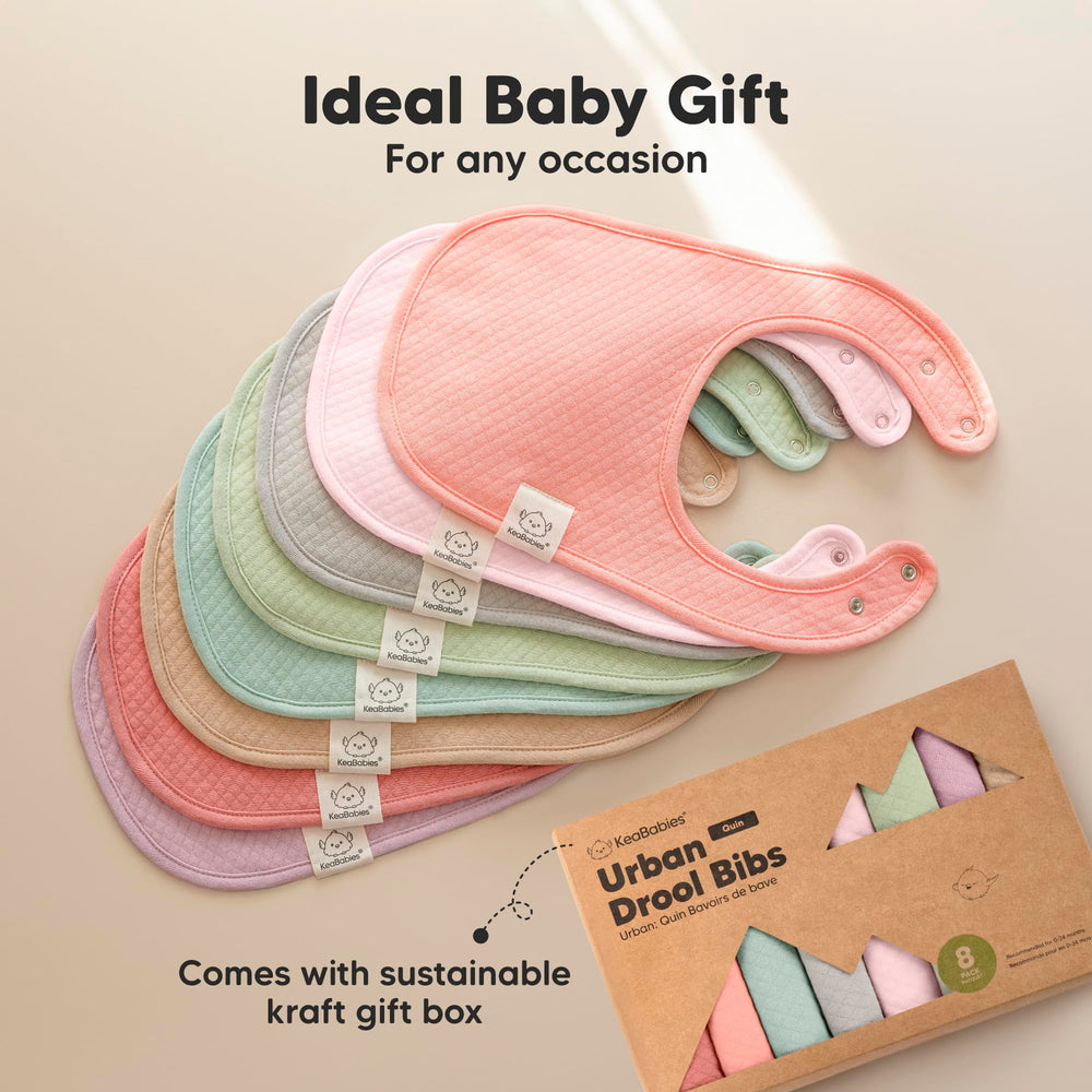 Daily-use KeaBabies Urban Quin bib ideal for busy routines