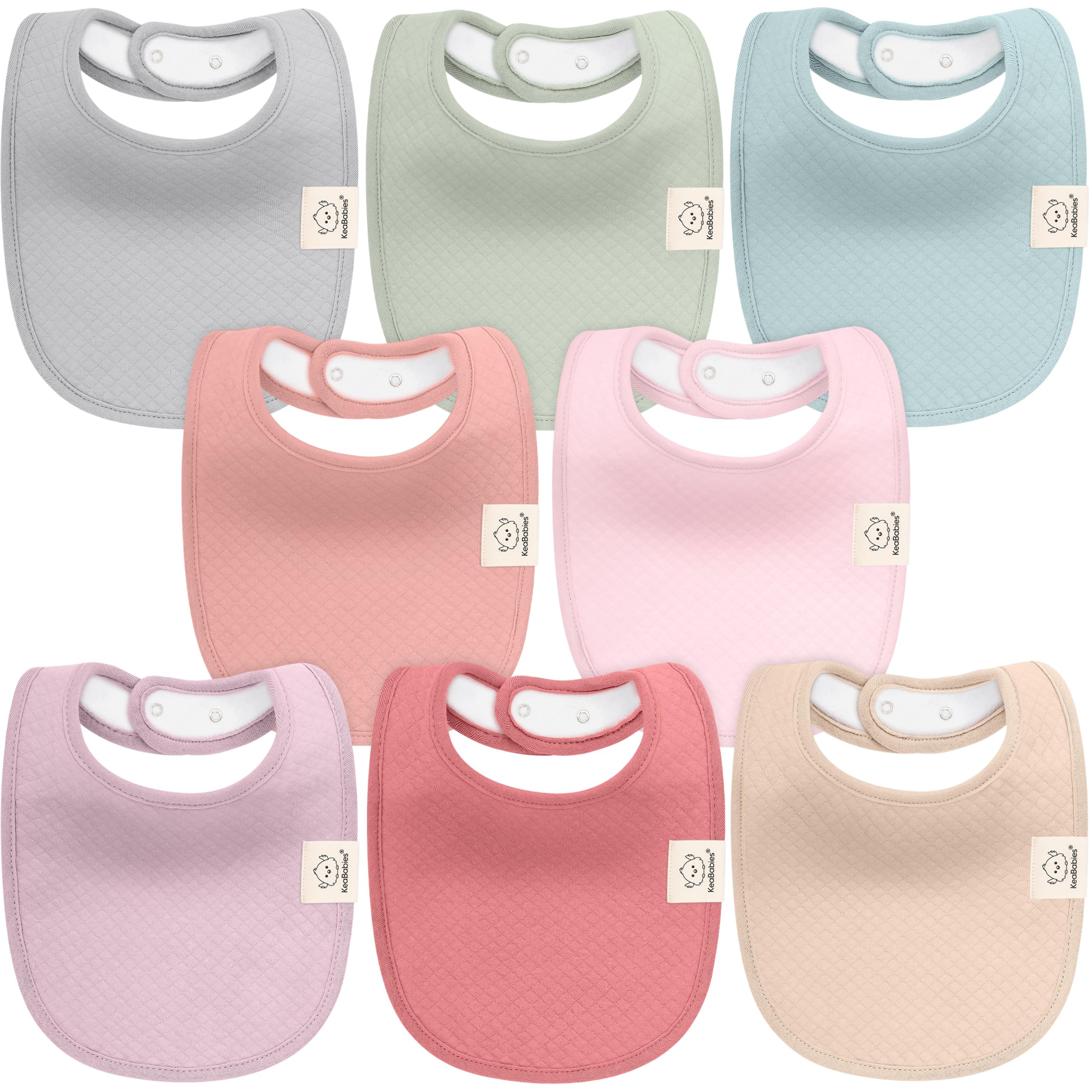 KeaBabies Urban Quin bib showing soft texture for gentle wear and drool management