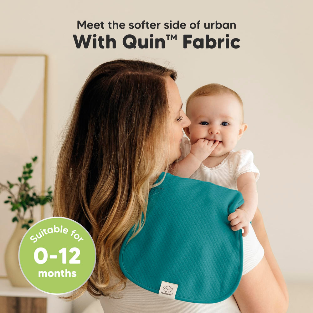KeaBabies Urban Quin three-layer burp cloth showing absorbent design
