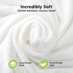 KeaBabies viscose-bamboo towel offers fast absorption for quick drying.