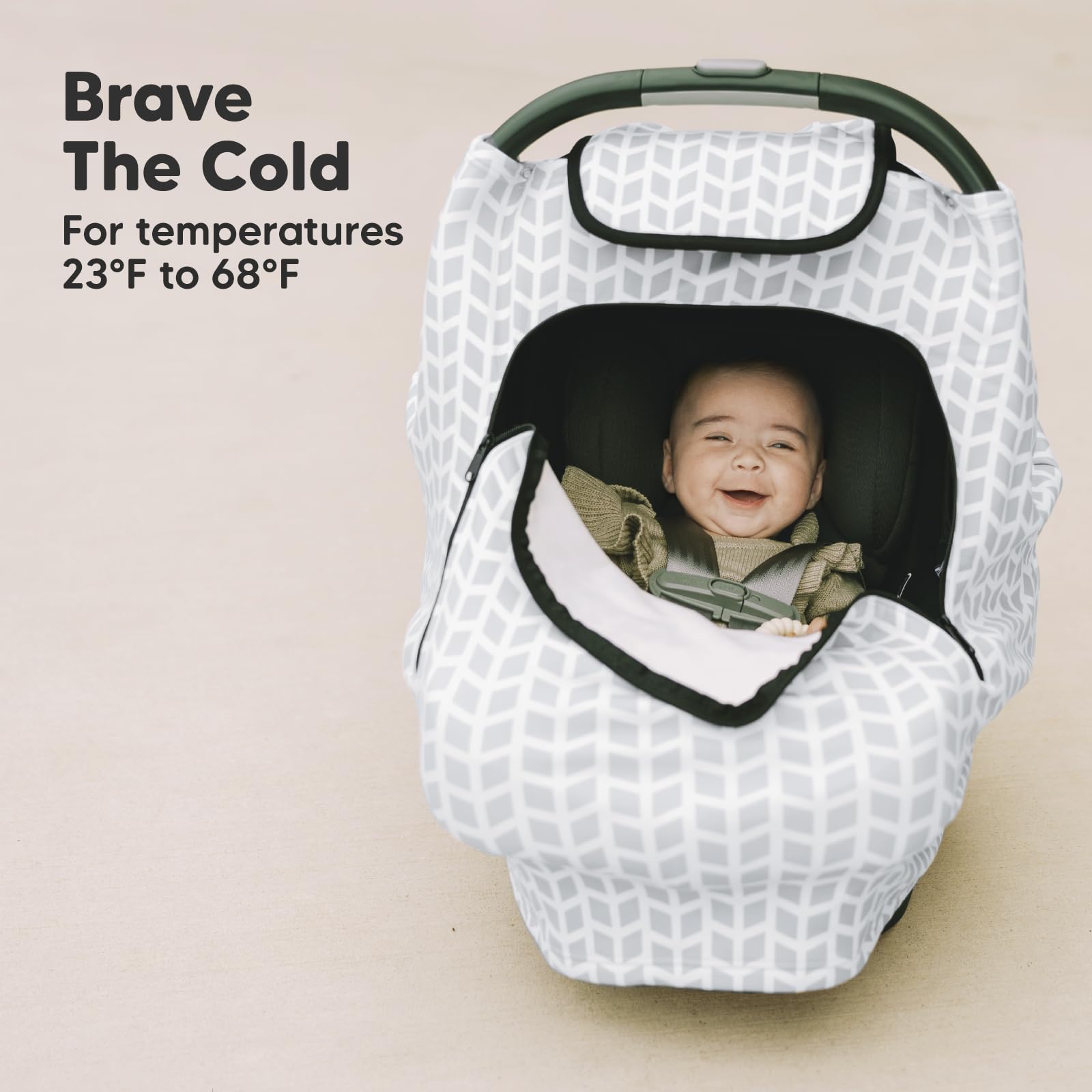 KeaBabies Warmzy universal fit car seat cover fits most seats.
