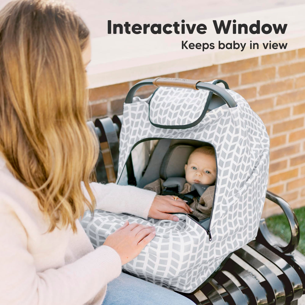 KeaBabies Warmzy stretch-fit design adapts to multiple car seat models.