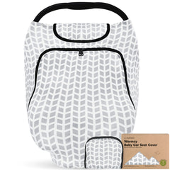 KeaBabies Warmzy winter car seat cover keeps baby warm during cold car rides.