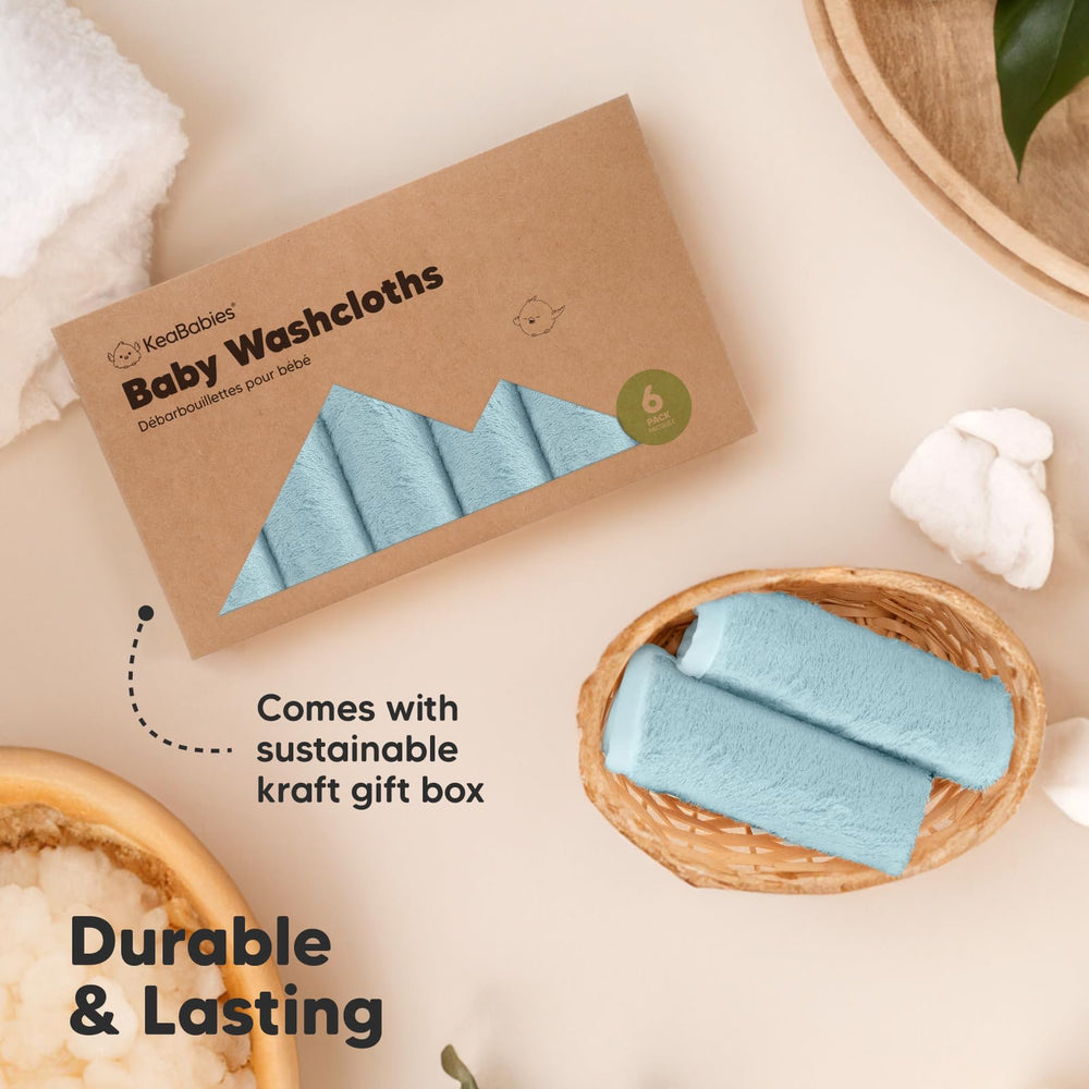 KeaBabies bath-time cloths suit newborns and toddlers during bath routines.