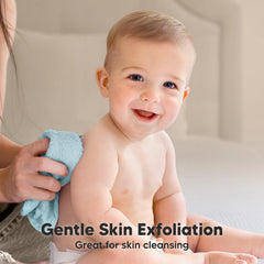 KeaBabies washcloths are gentle on skin and safe for face and body cleansing.