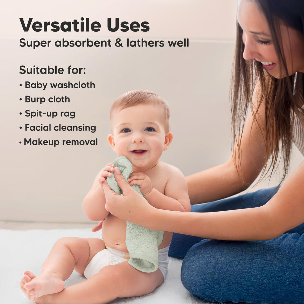 KeaBabies washcloths are machine washable and durable for busy days