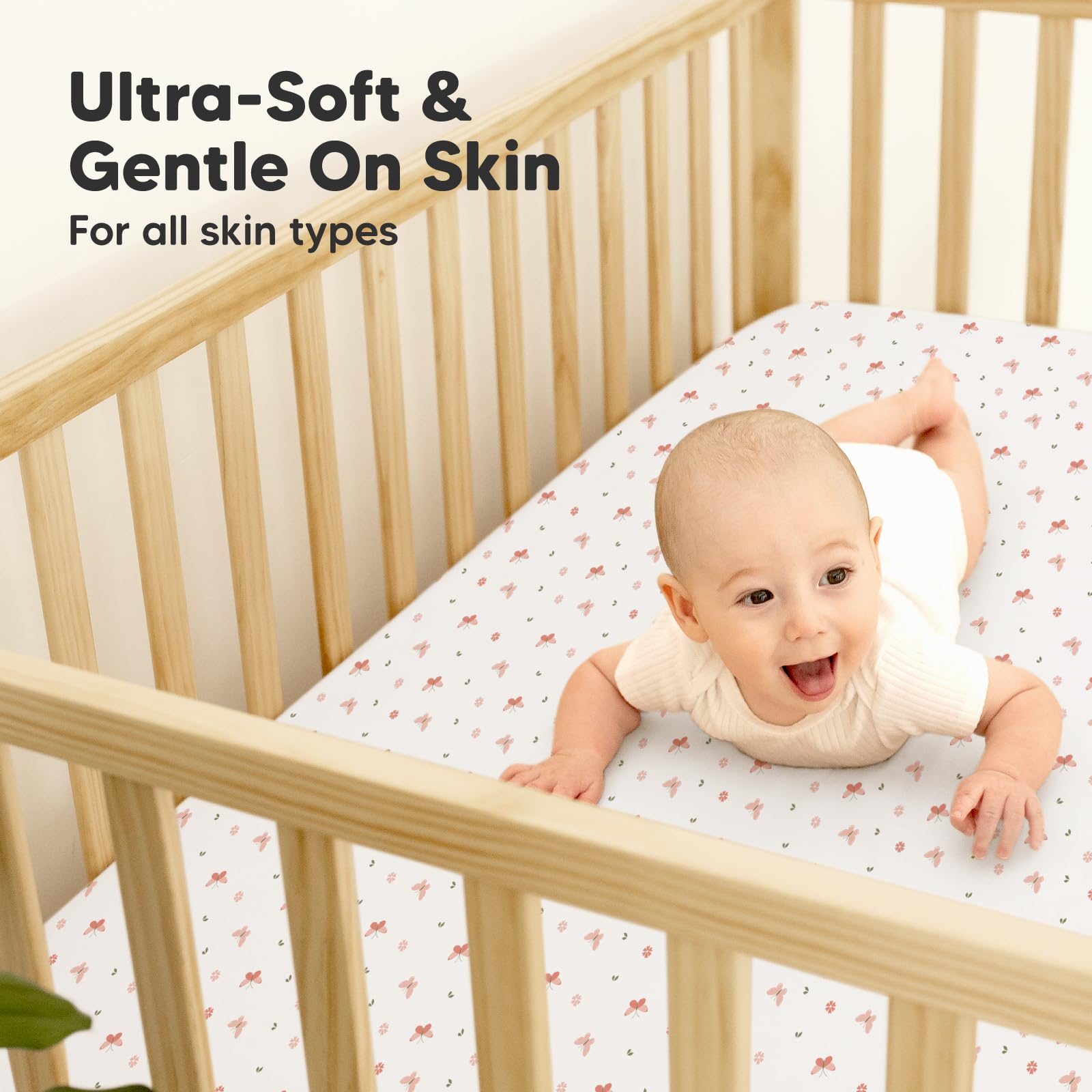 KeaBabies bamboo-derived viscose sheet keeps baby cool and comfortable