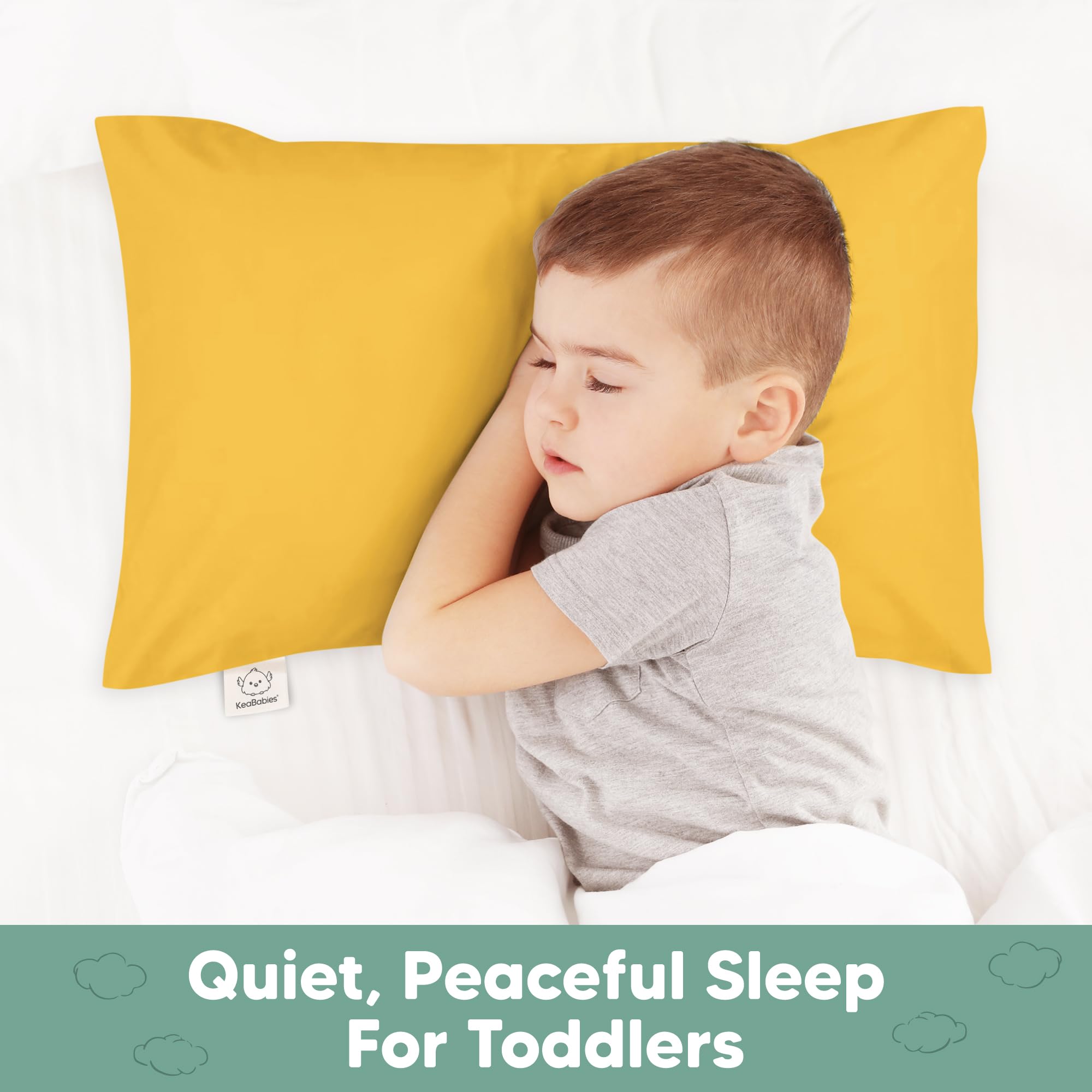 Keababies envelope-closure pillowcase secures pillows for a comfy night.
