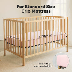Waterproof layer shields a crib mattress from leaks and spills.