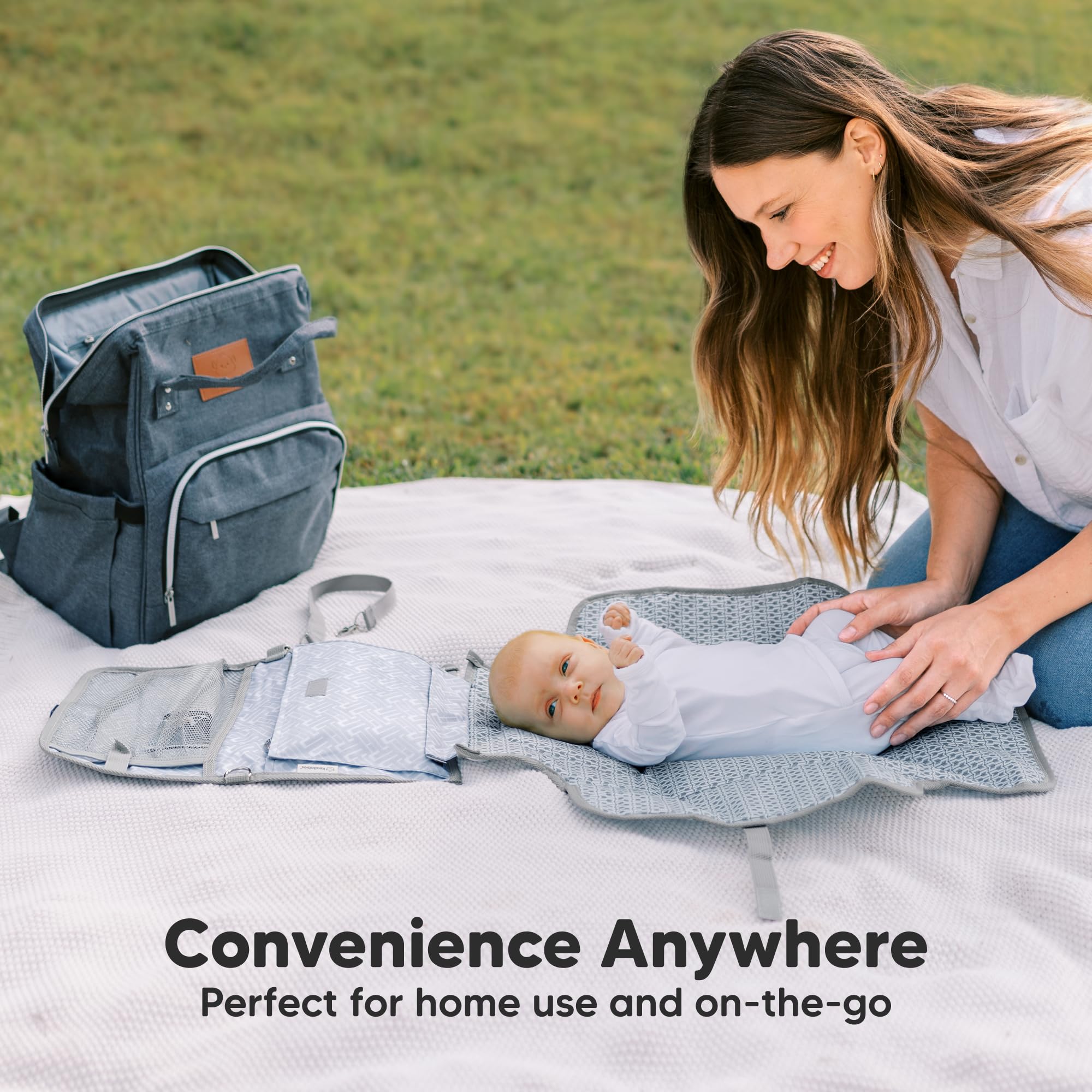 KeaBabies waterproof material protects clothes from spills.