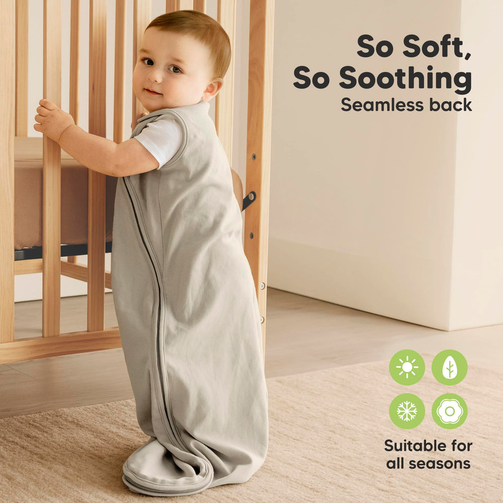 KeaBabies wearable sleep sack with zip front for easy diaper changes