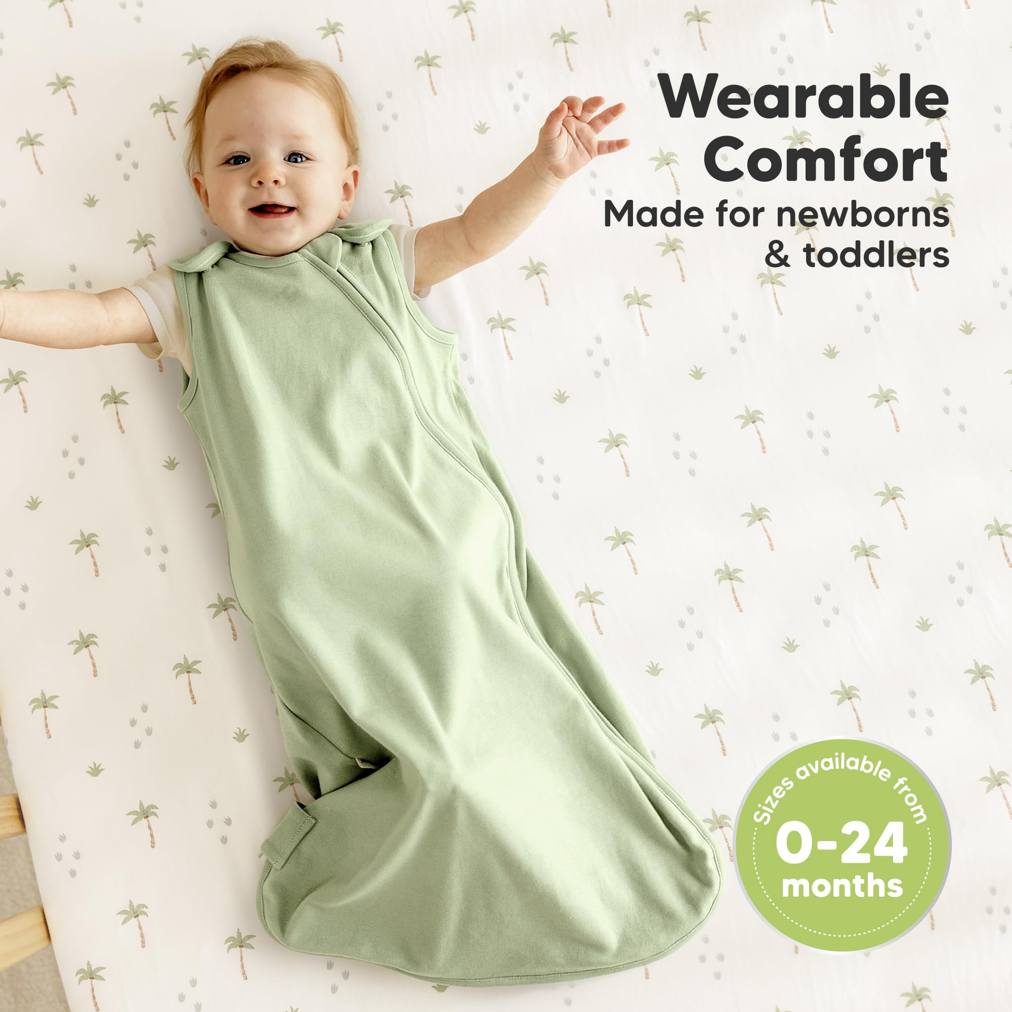KeaBabies wearable blanket for 0-6 months with breathable 0.5 TOG.
