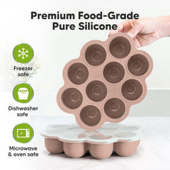 Wide-base design of KeaBabies tray prevents spills during prep