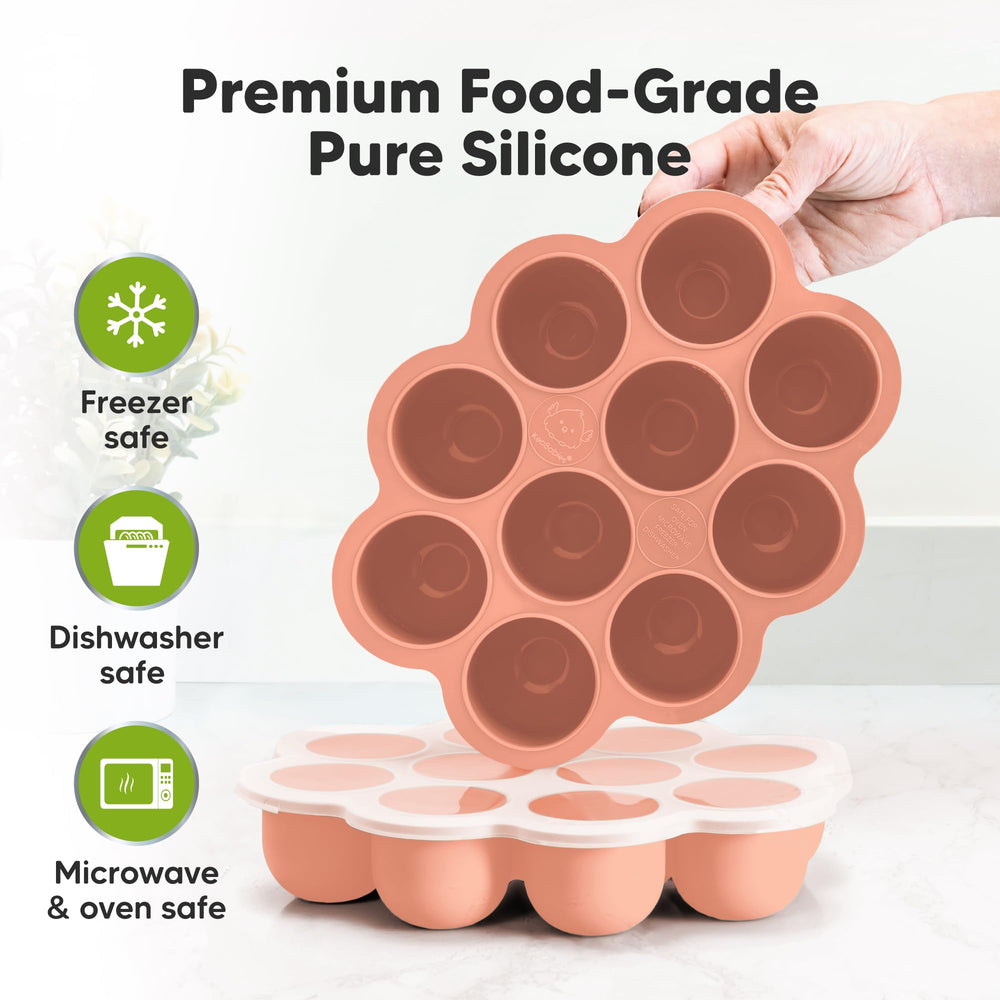 KeaBabies tray with wide base prevents spills during meal prep.