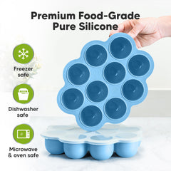KeaBabies wide-base freezer tray designed to prevent spills during prep.