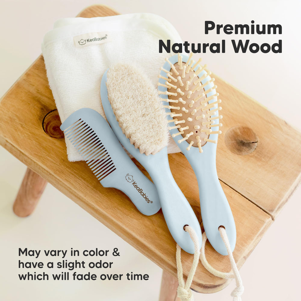 KeaBabies newborn bath time brush for gentle grooming