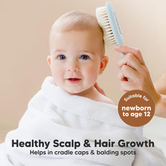 KeaBabies wooden brush for wet and dry hair gentle cleansing and detangling