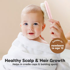 KeaBabies wooden brush set in gift box for newborn grooming