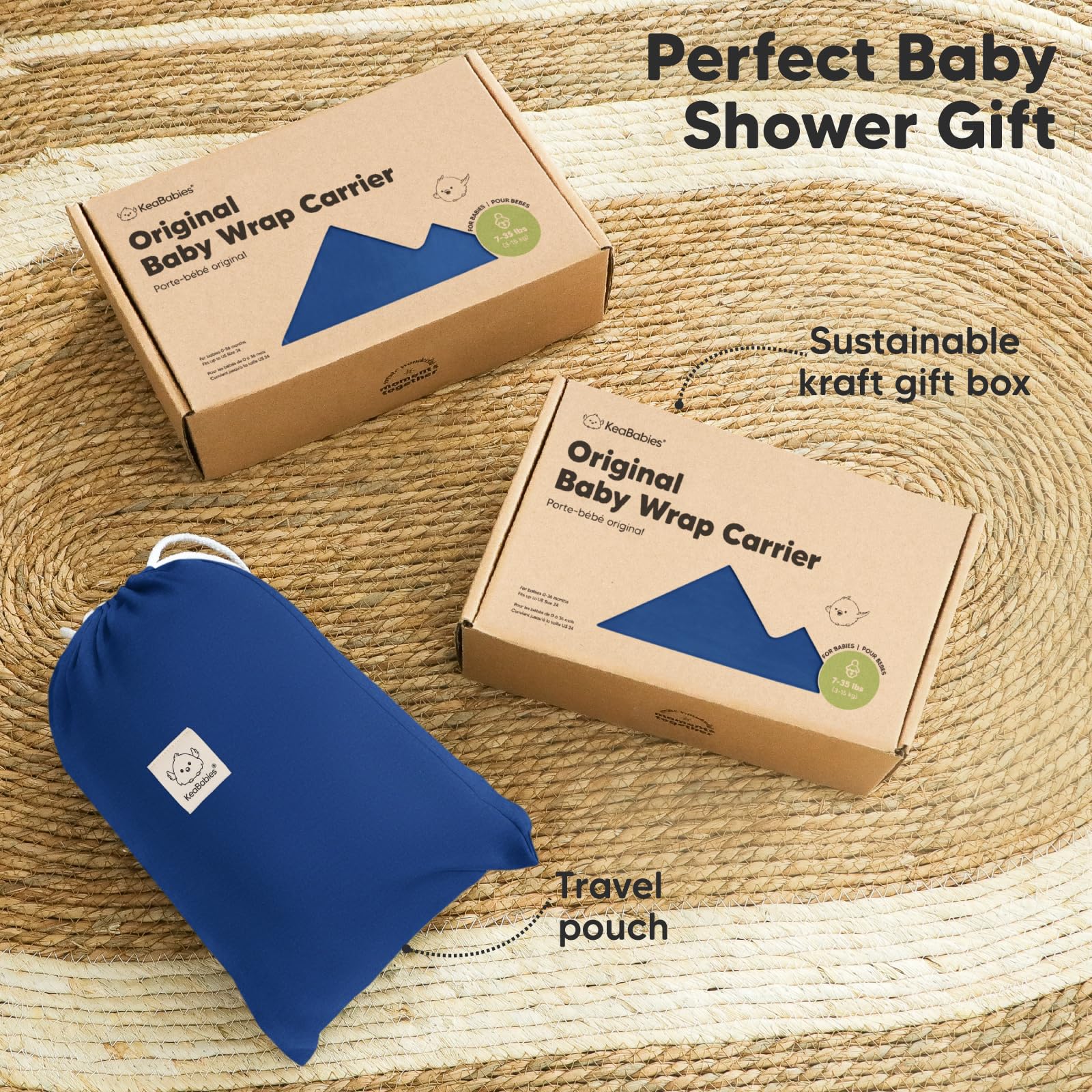 Secure support and comfort for baby in KeaBabies wrap