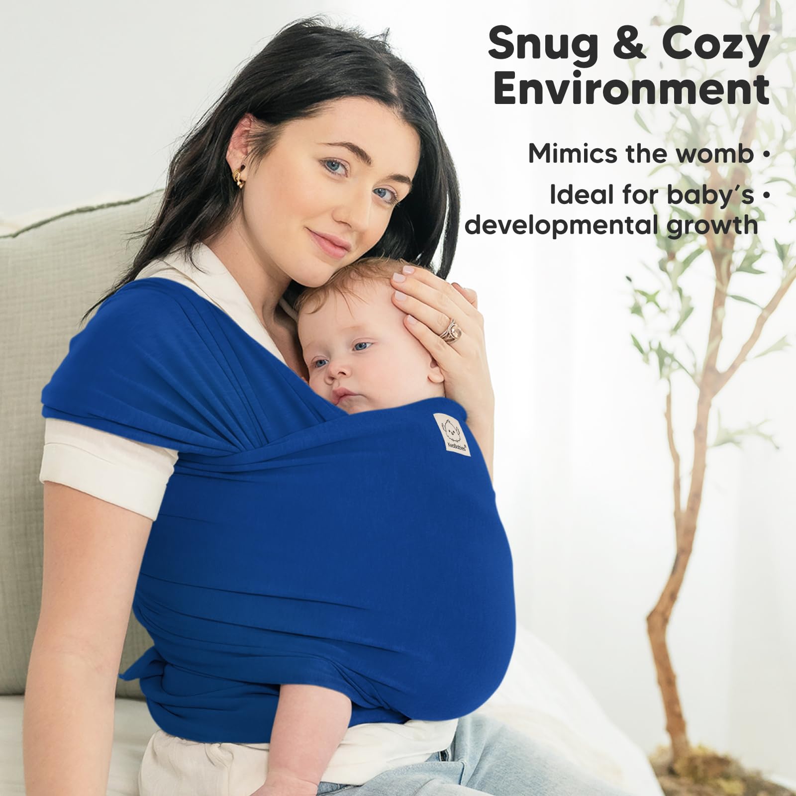 Cozy womb-like environment created by KeaBabies wrap