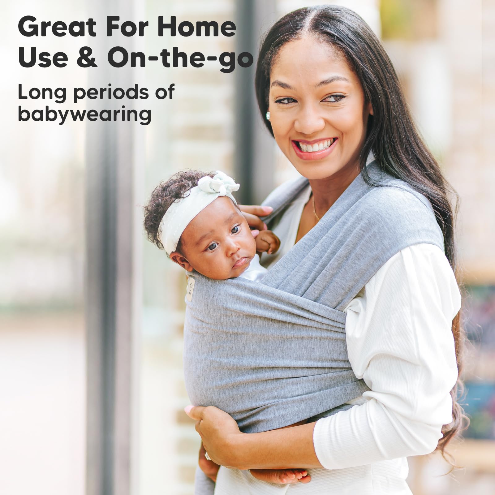 KeaBabies wrap: hip-friendly design for healthier positioning.