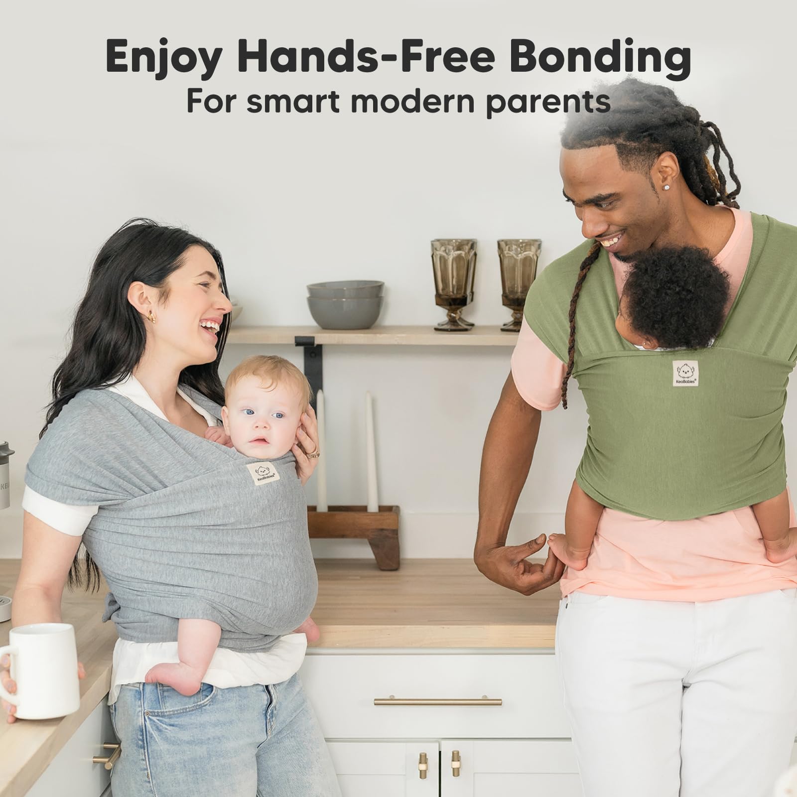 KeaBabies wrap functions as nursing cover for discreet feeding.