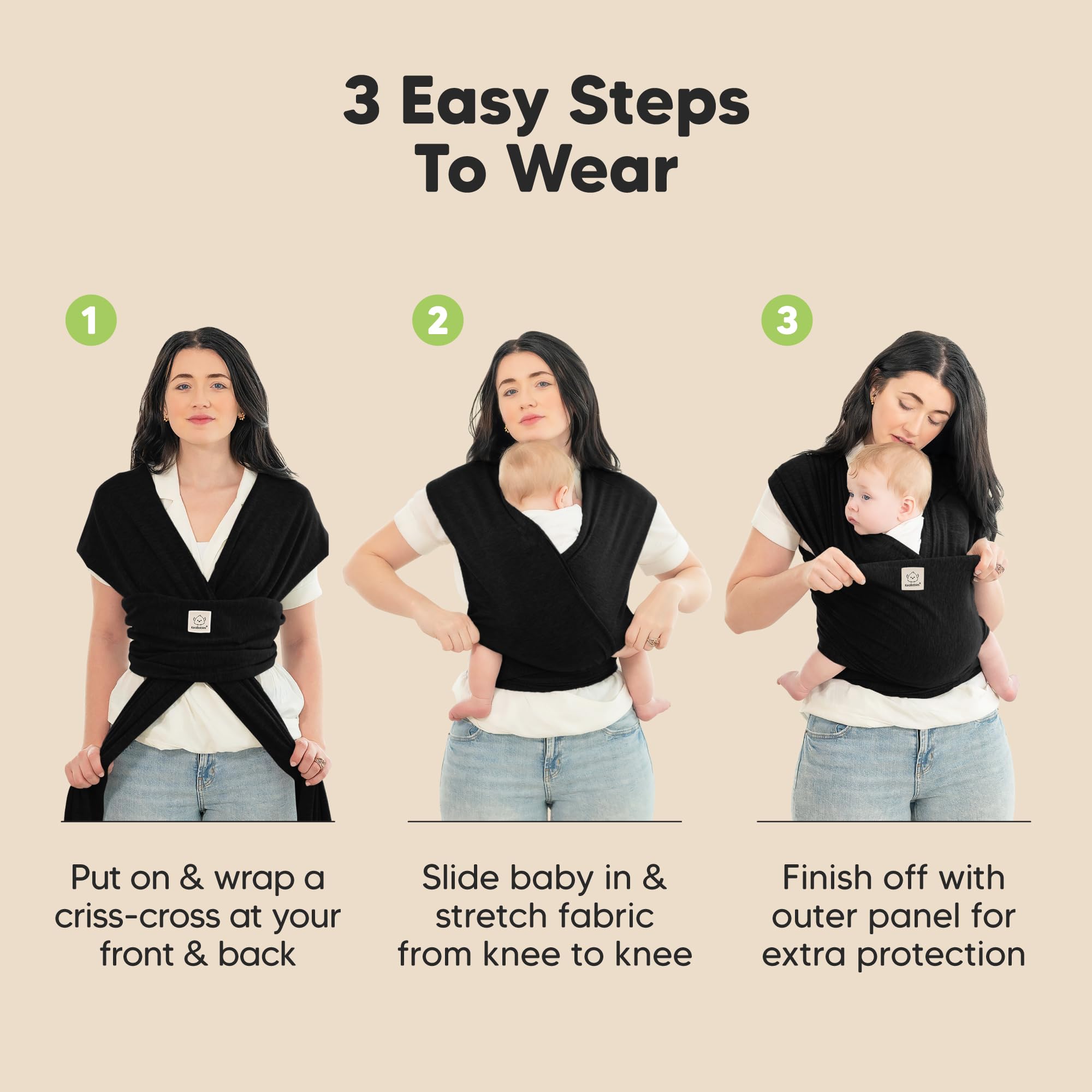 KeaBabies wrap pregnancy support band option